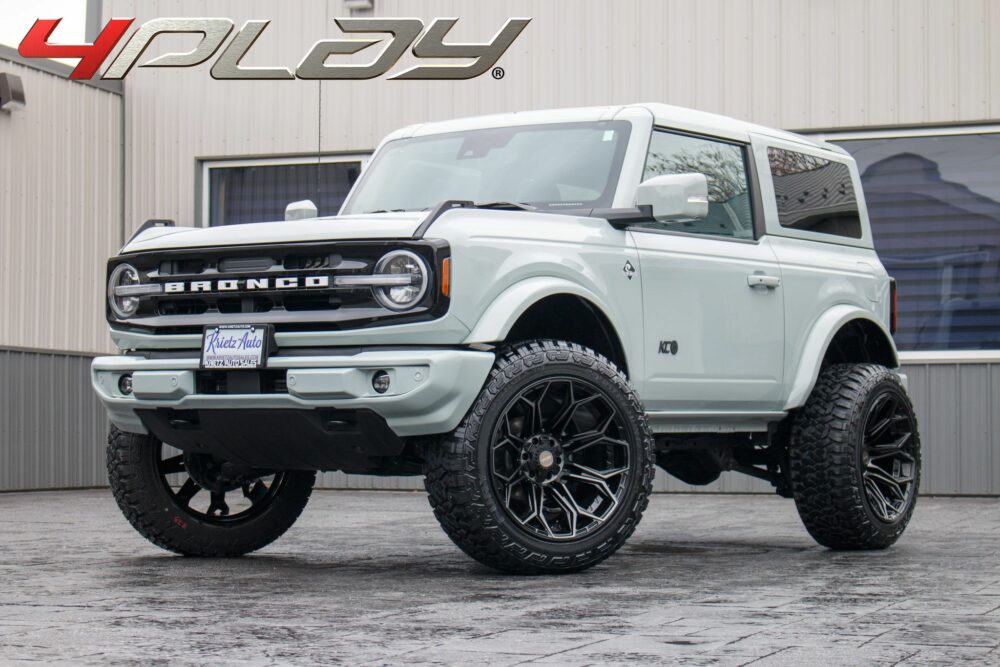 FORD BRONCO 4PLAY WHEELS RIMS 4P83 22X12 35X12.5X22 FURY TIRES 3.5 ROUGH COUNTRY SUSPENSION BY KRIETZ CUSTOMS